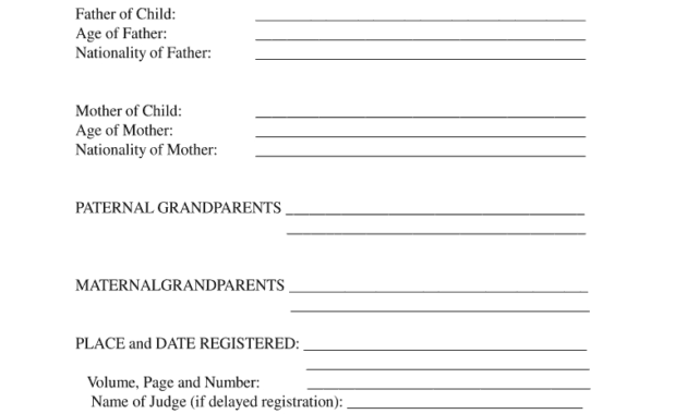 Fillable Birth Certificate Template For Translation - Fill pertaining to Birth Certificate Translation Template English To Spanish