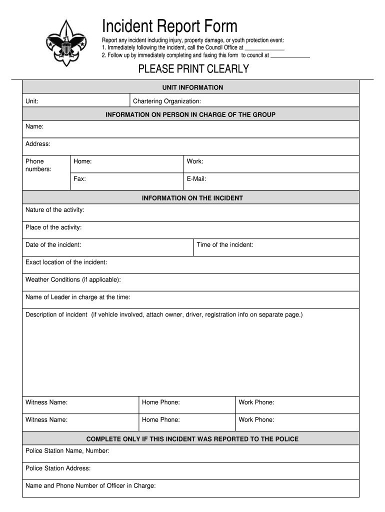 Fillable Incident Report – Fill Online, Printable, Fillable Regarding Office Incident Report Template