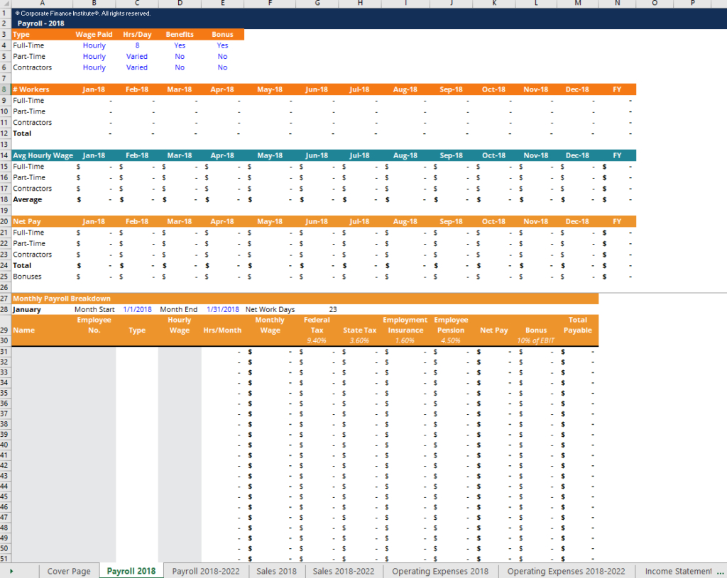 Financial Projection Template – Download Free Excel Template Within Liquidity Report Template