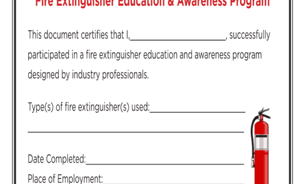 Fire Extinguisher Certificate - Fill Online, Printable inside Fire Extinguisher Certificate Template