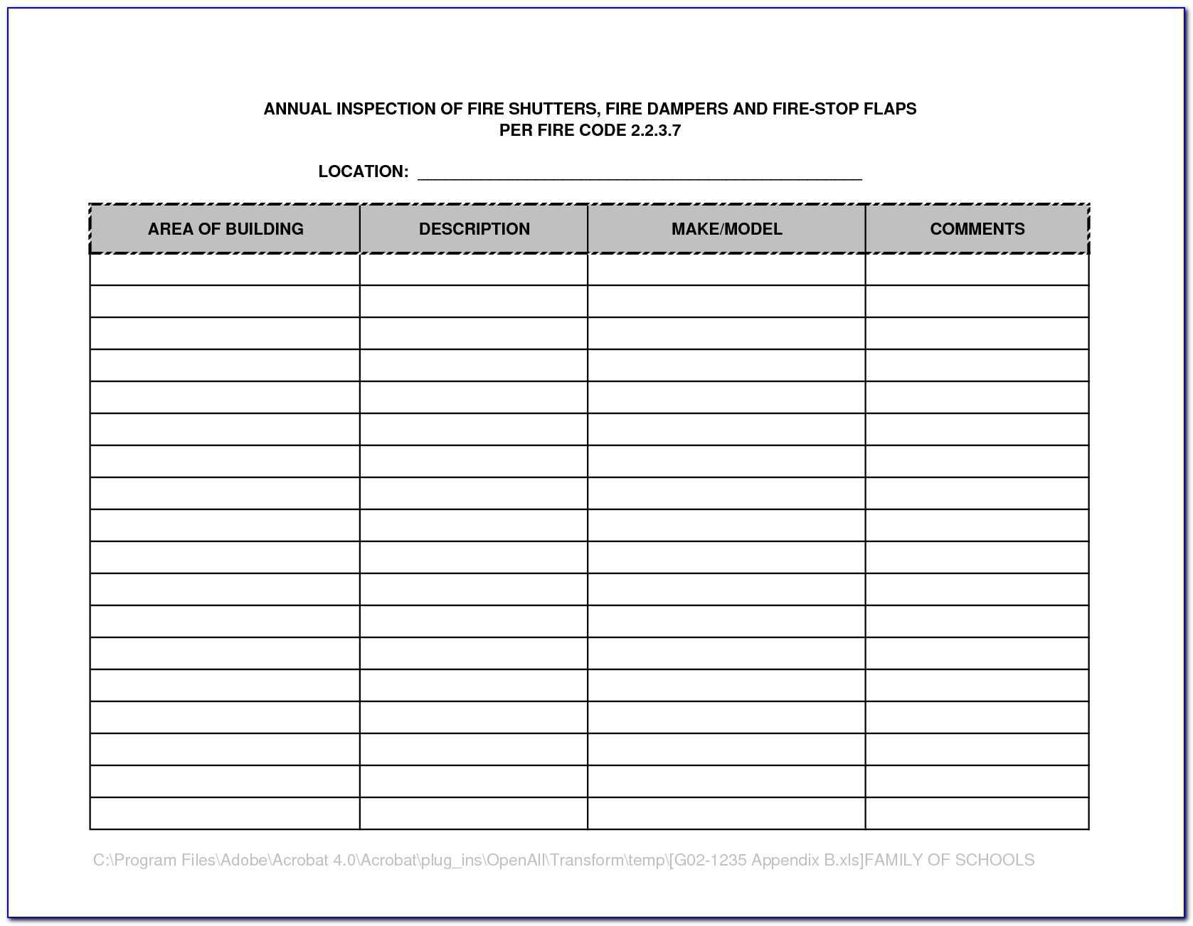 Fire Extinguisher Inspection Template – Form : Resume Inside Fire Extinguisher Certificate Template