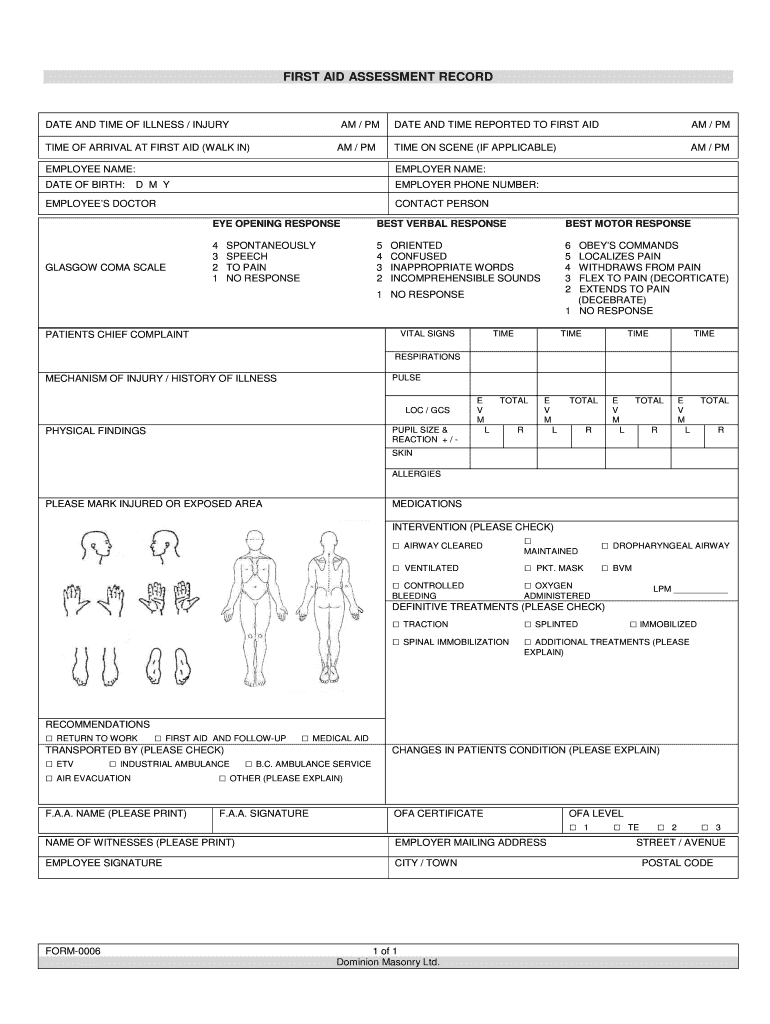 First Responder Question Report – Fill Online, Printable Pertaining To First Aid Incident Report Form Template