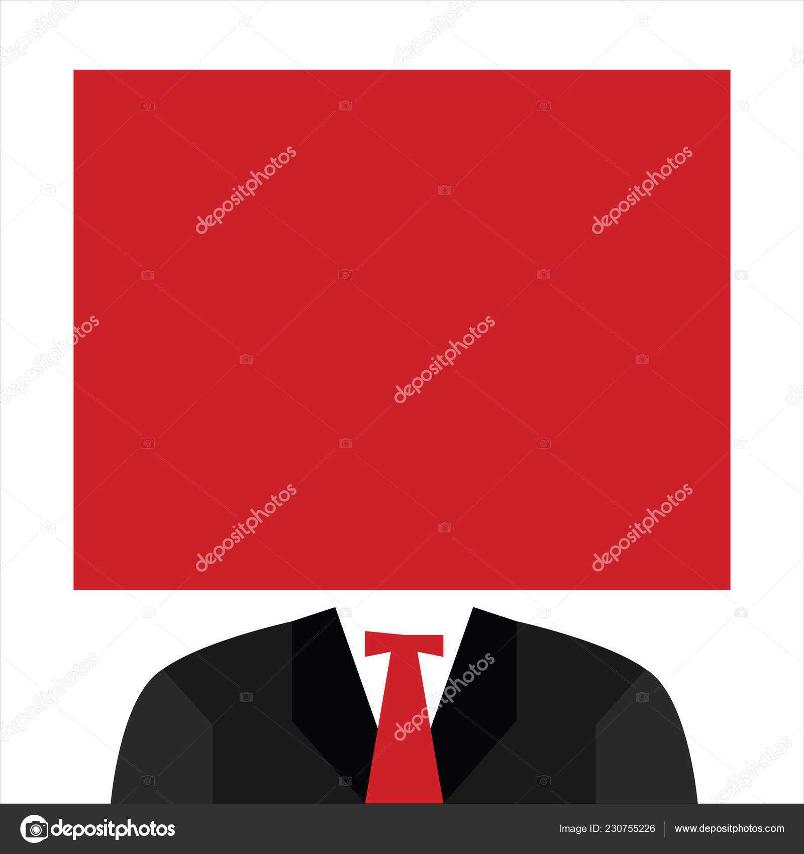 Flat Design Business Vector Illustration Empty Copy Space In Tie Banner Template