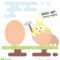 Flat Illustration Of Newborn Chicken. Easter Card Template Intended For Easter Chick Card Template