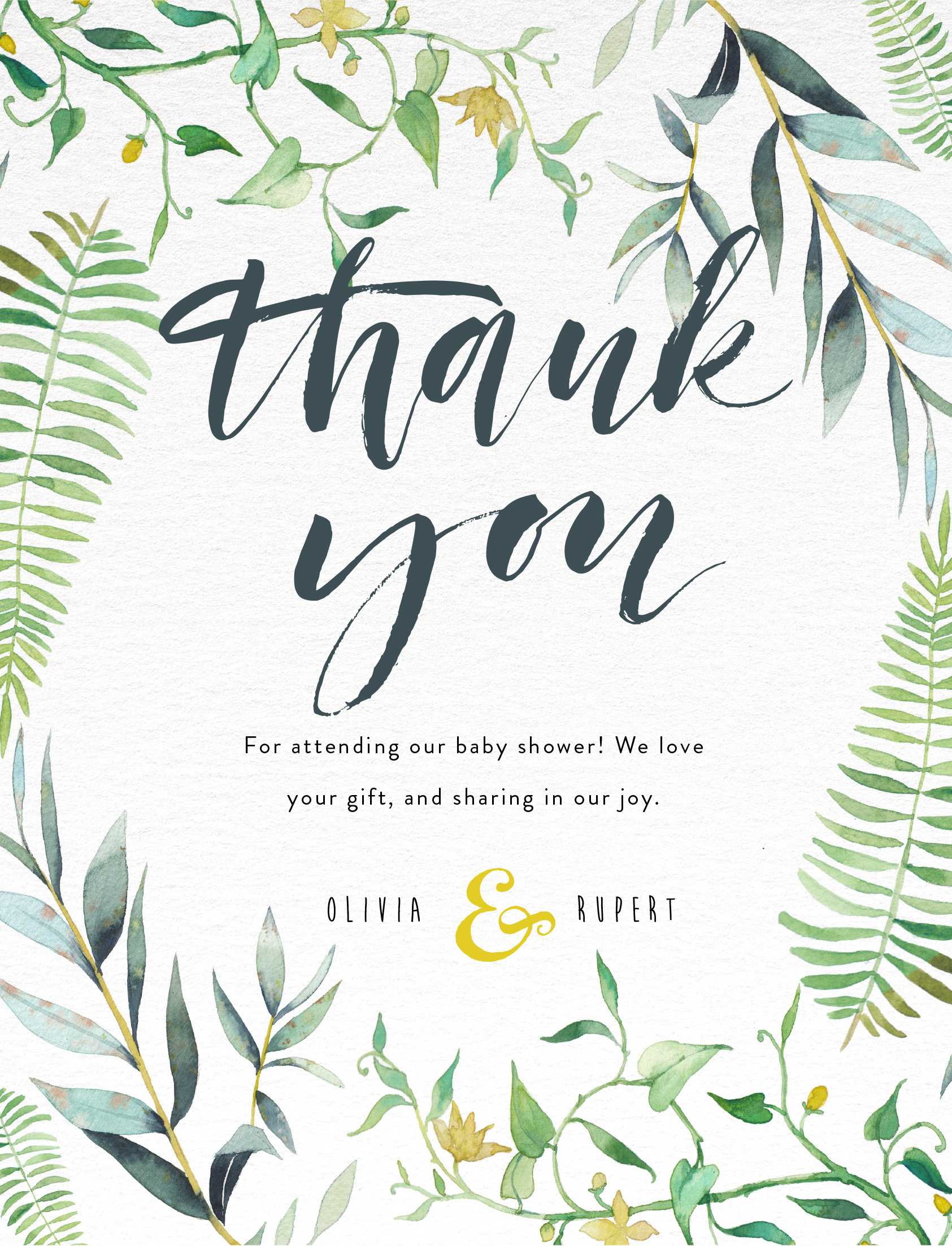 Floral Thank You | Digital Printing | Baby Shower Thank You Inside Template For Baby Shower Thank You Cards