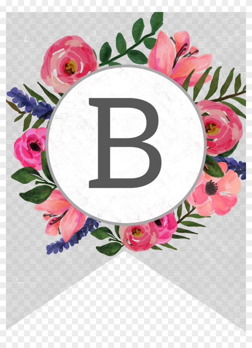 Flower Banner Alphabet Letters Free Printable B – Alphabet With Free Letter Templates For Banners
