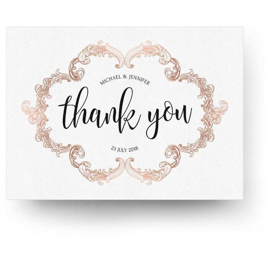 Folded Thank You Card Template – Zohre.horizonconsulting.co With Template For Wedding Thank You Cards