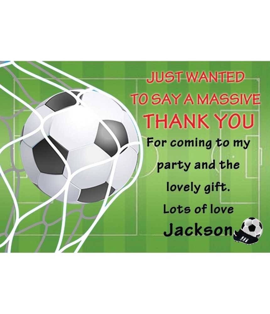Football Thank You Notes - Zohre.horizonconsulting.co With Soccer Thank You Card Template