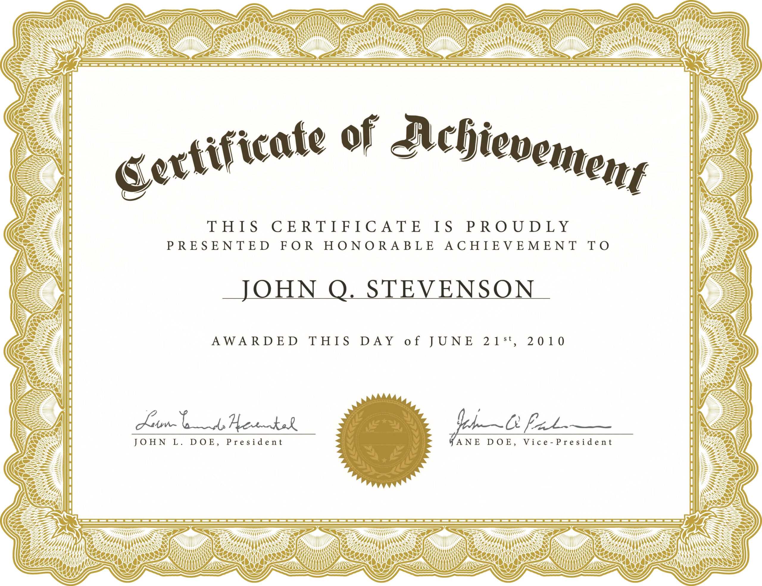 Formal Award Certificate Template In Softball Award Certificate Template