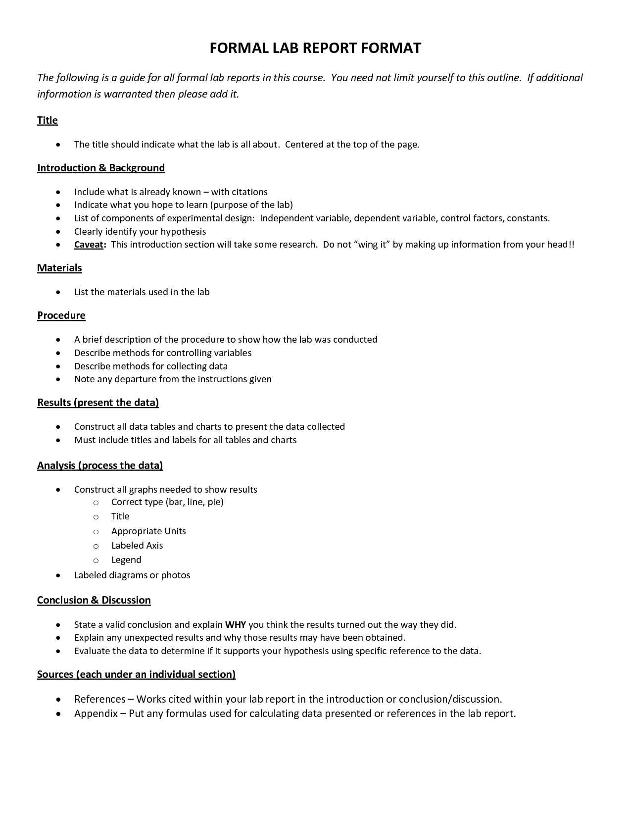 Formal Lab Report Format : Biological Science Picture Regarding Formal Lab Report Template