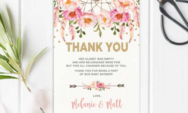 Free 14+ Baby Shower Thank-You Cards In Psd | Ai | Eps with Thank You Card Template For Baby Shower