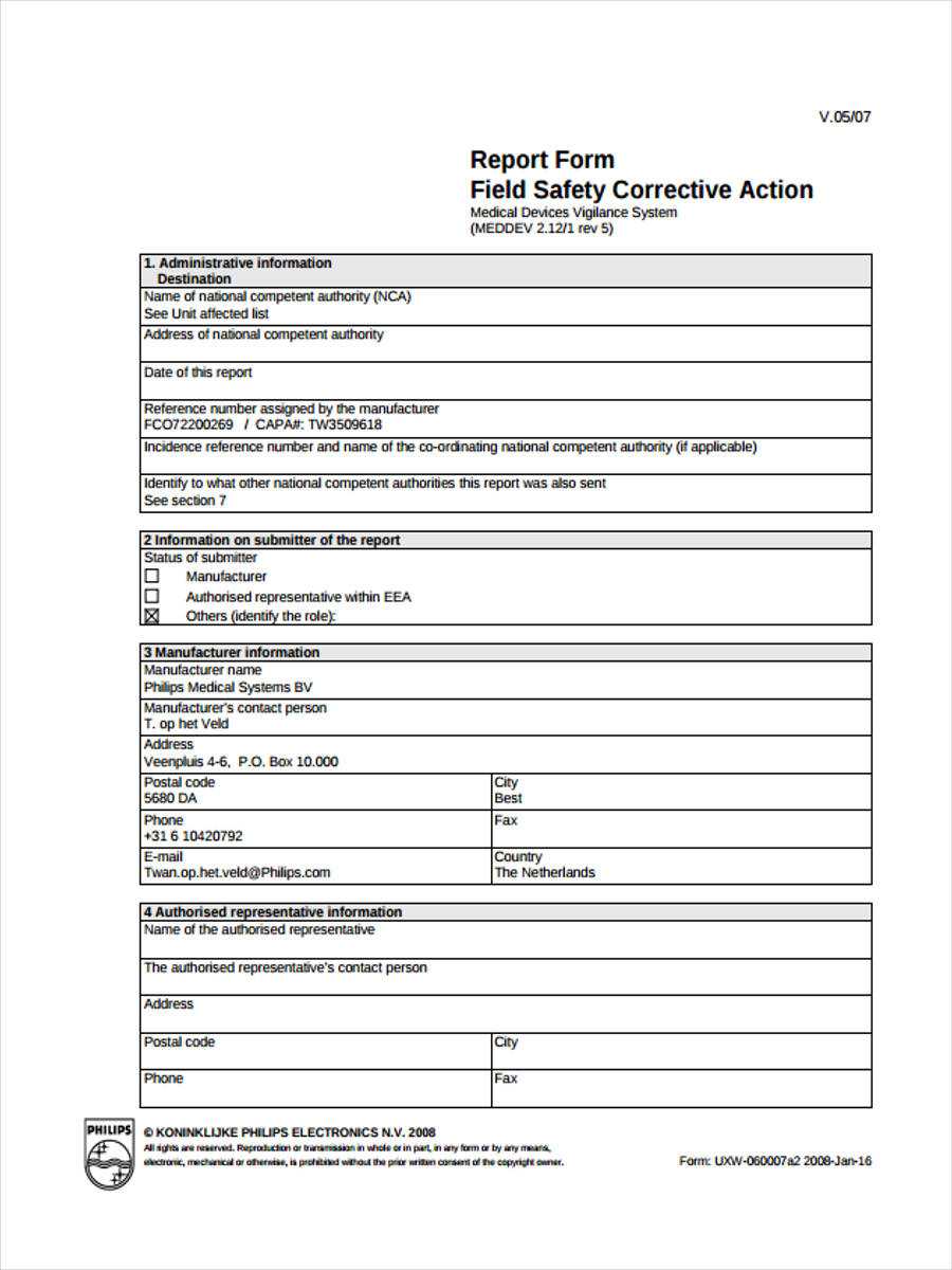 Free 21+ Corrective Action Form Examples In Pdf | Word Throughout Corrective Action Report Template
