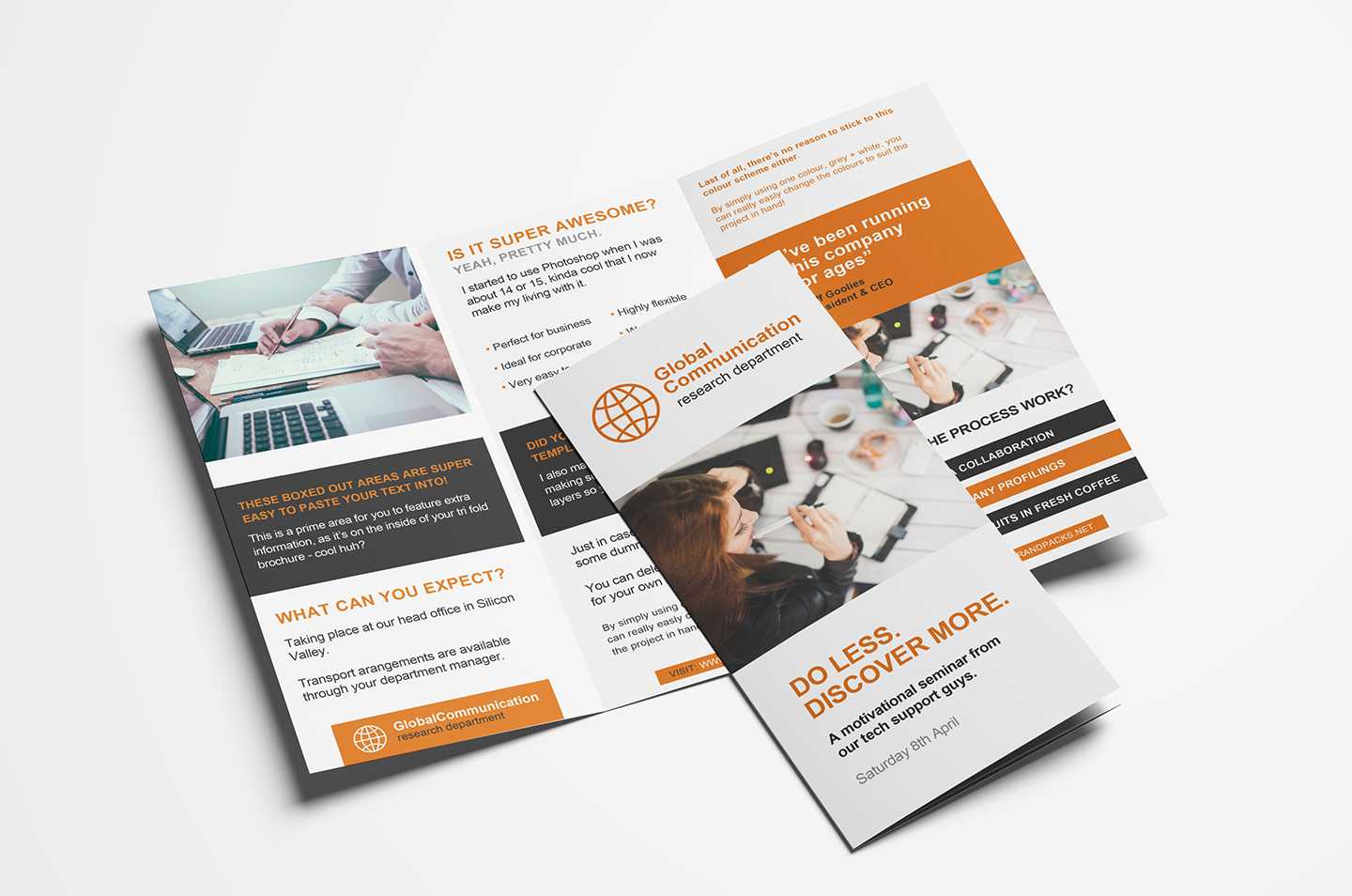 Free 3 Fold Brochure Template For Photoshop & Illustrator Regarding Adobe Illustrator Brochure Templates Free Download