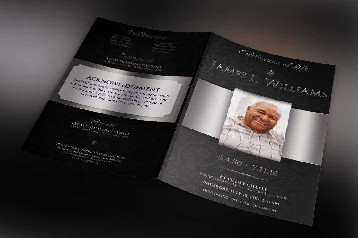 Free 32+ Remarkable Funeral Brochure Design Samples In Word Within Memorial Brochure Template