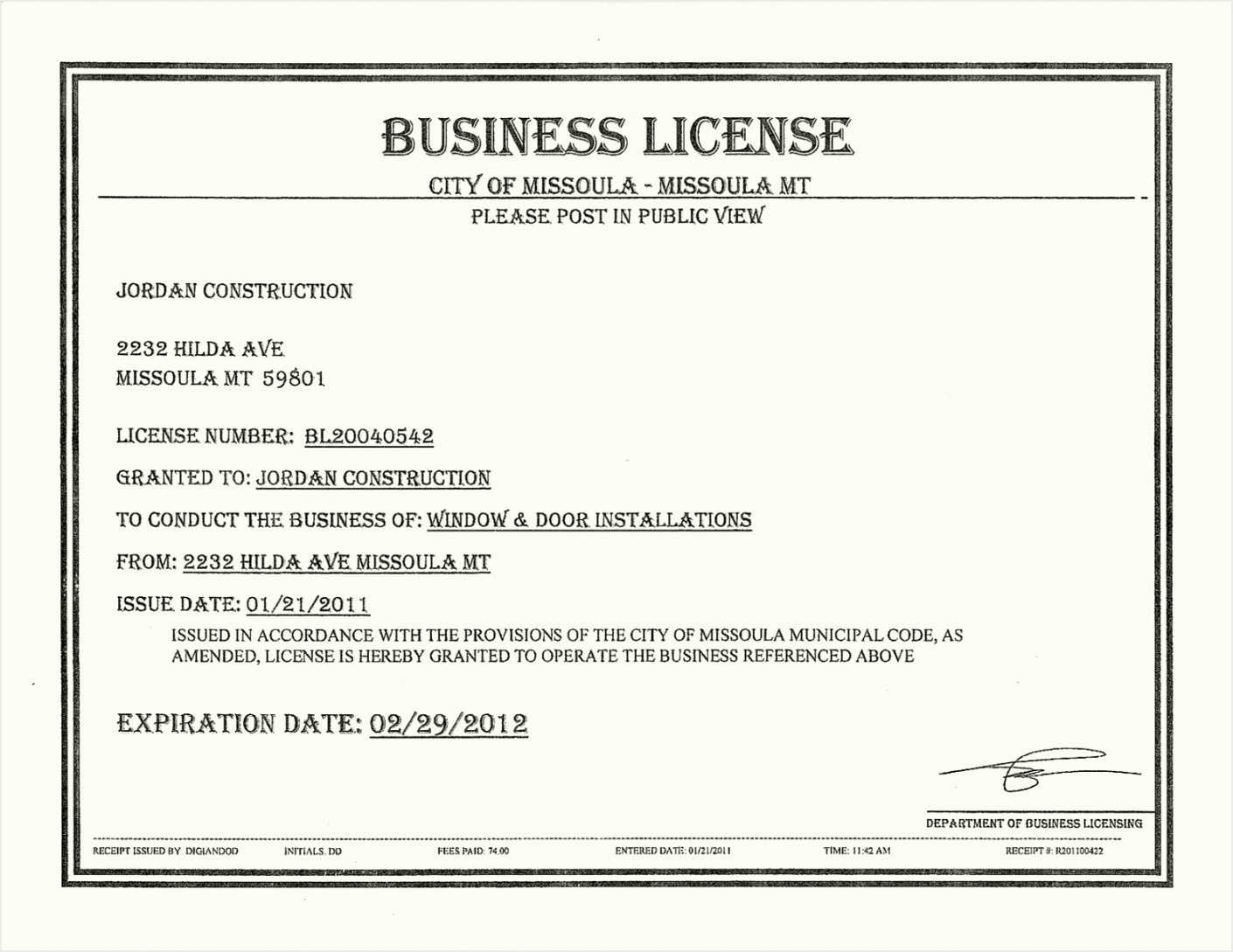 Free 6 License Certificate Template Besttemplatess123 For Certificate Of License Template