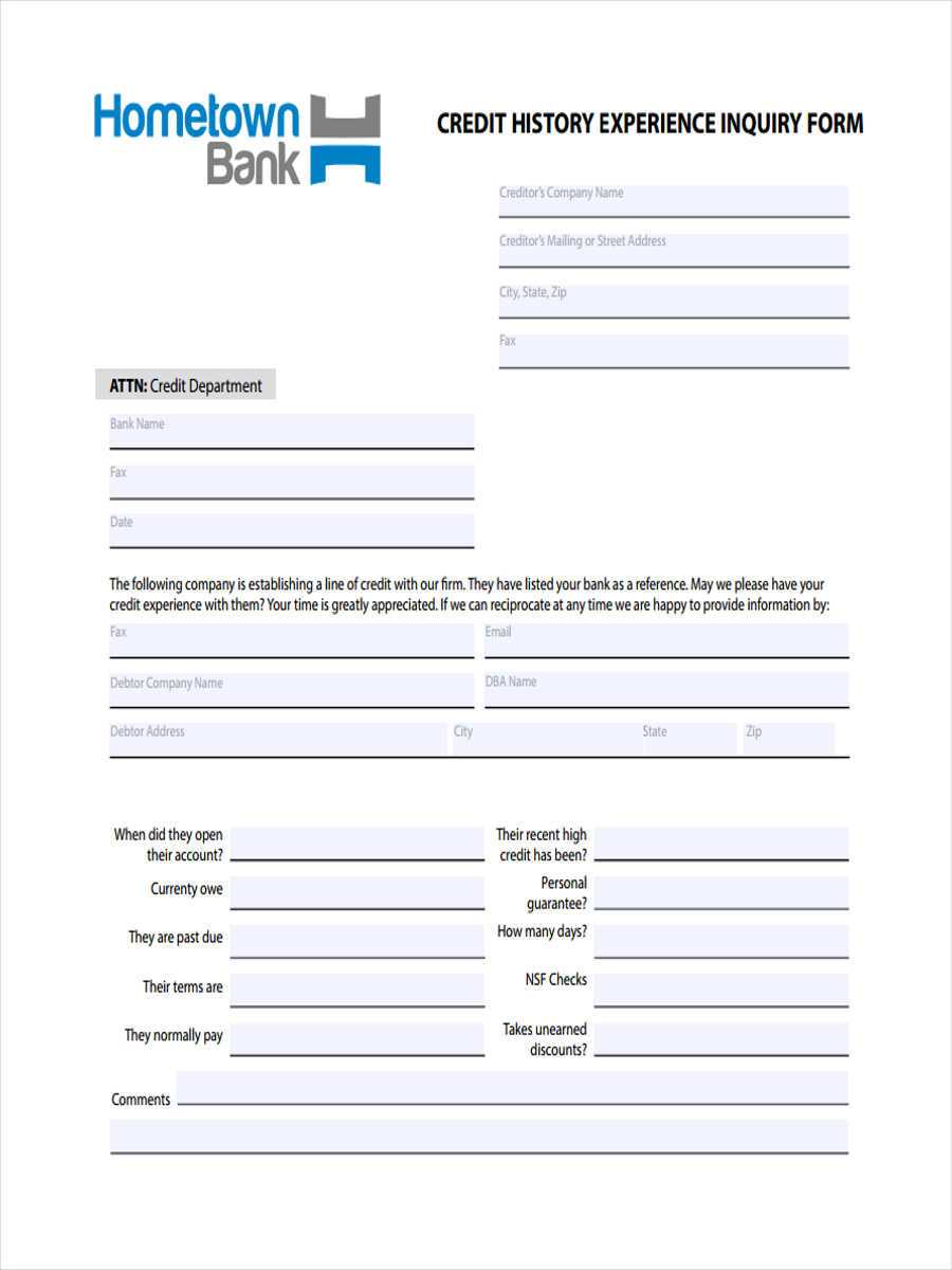 Free 6+ Sample Credit Inquiry Forms In Ms Word | Pdf For Enquiry Form Template Word