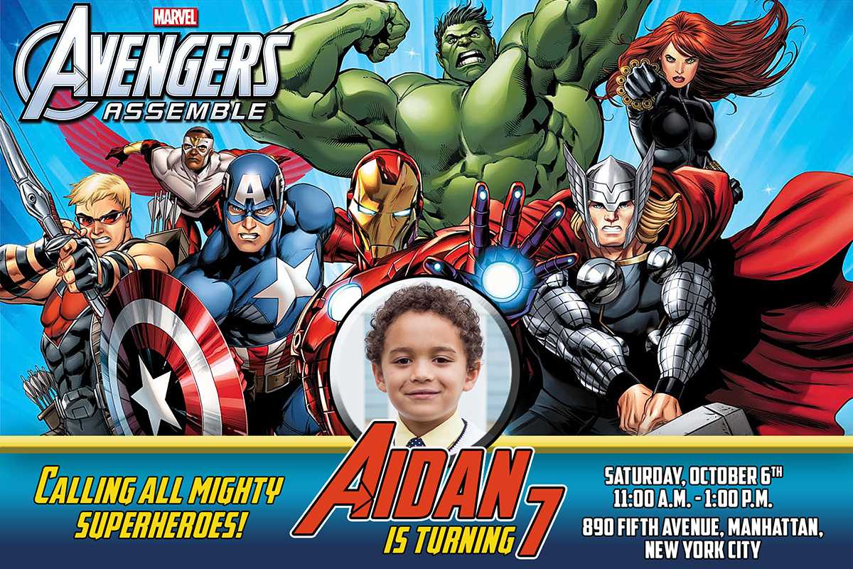 Free Avengers Birthday Invitation | Dioskouri Designs Regarding Avengers Birthday Card Template