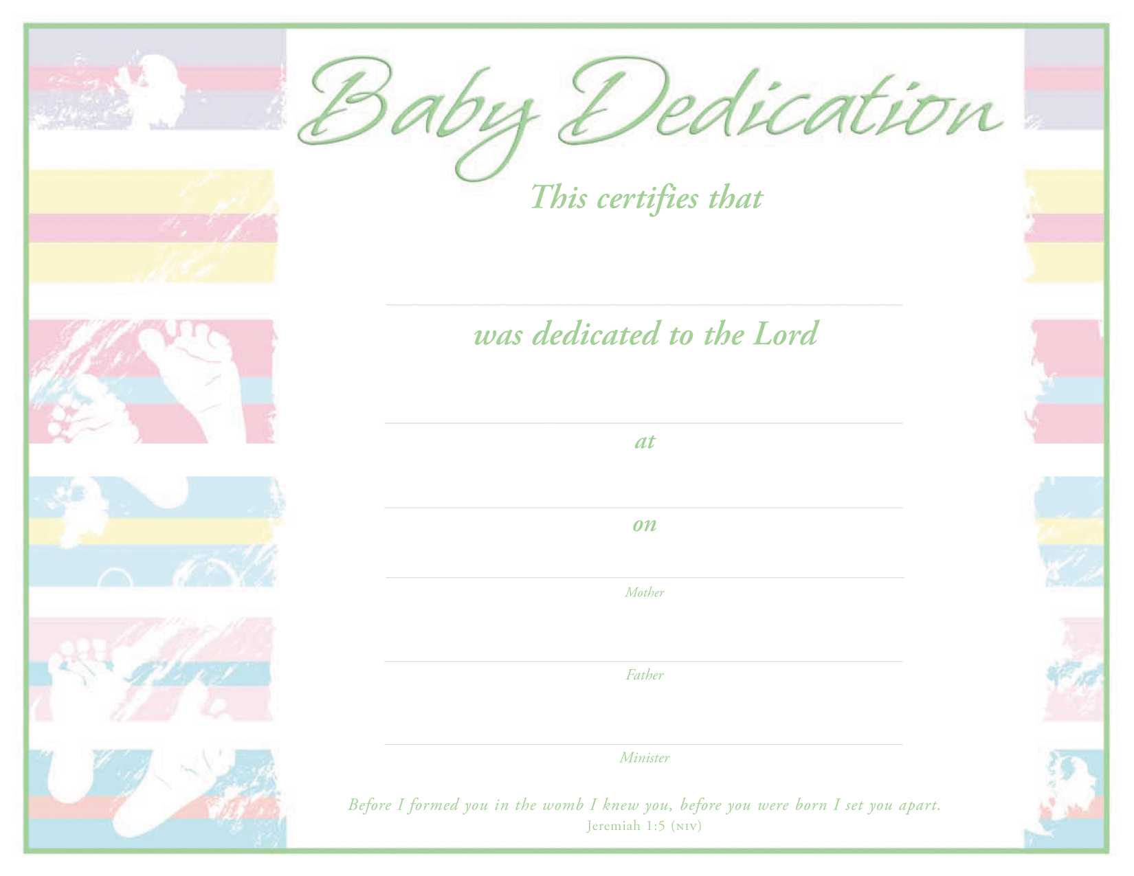 Free Baby Dedication Certificate Download – Zohre Throughout Baby Christening Certificate Template