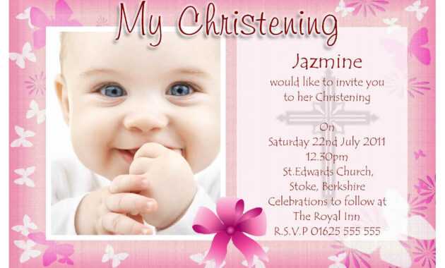 Free Baptism Invitation Template : Free Baptism Invitation pertaining to Baptism Invitation Card Template