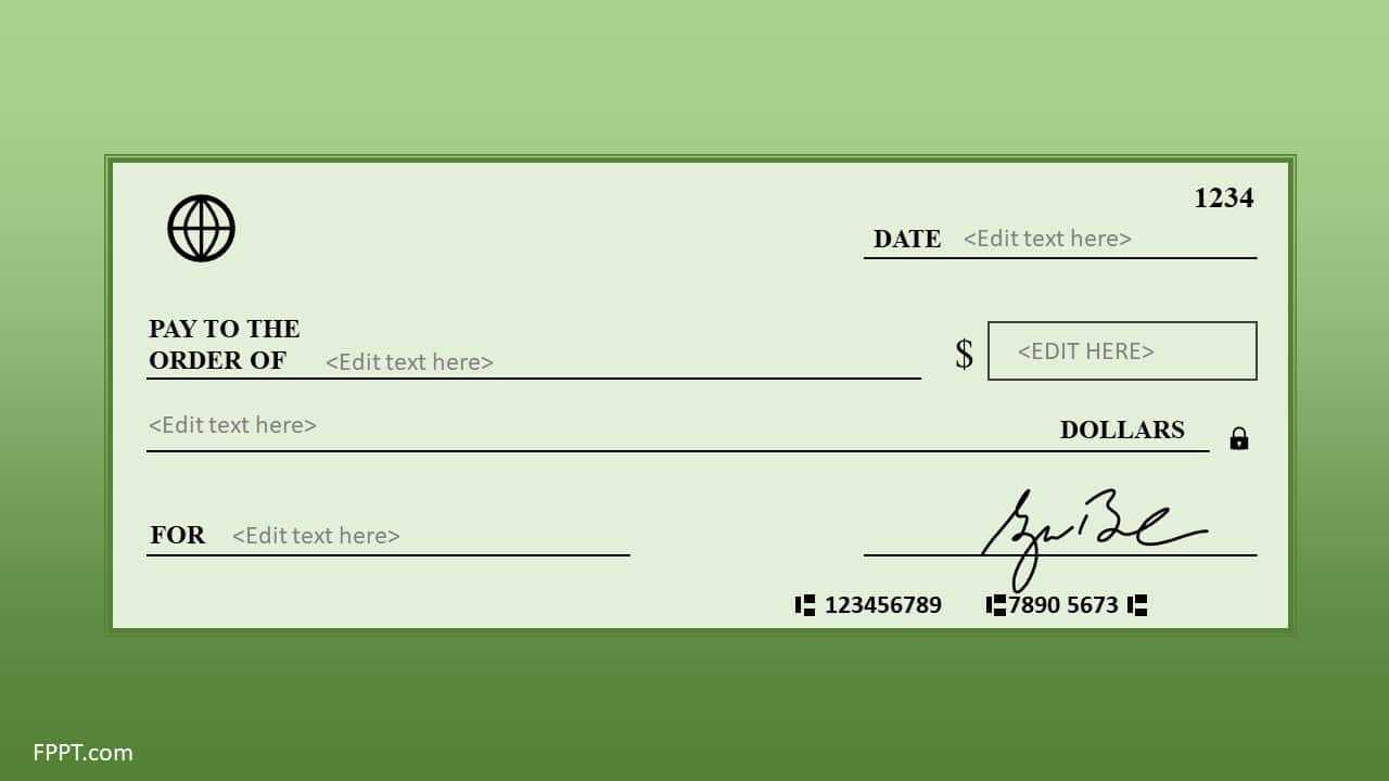 Free Blank Check Template For Powerpoint – Free Powerpoint Within Editable Blank Check Template