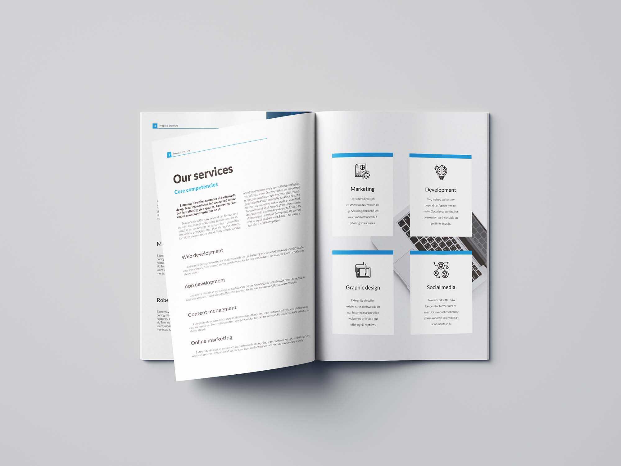 Free Business Proposal Template (Indesign) Regarding Brochure Template Indesign Free Download