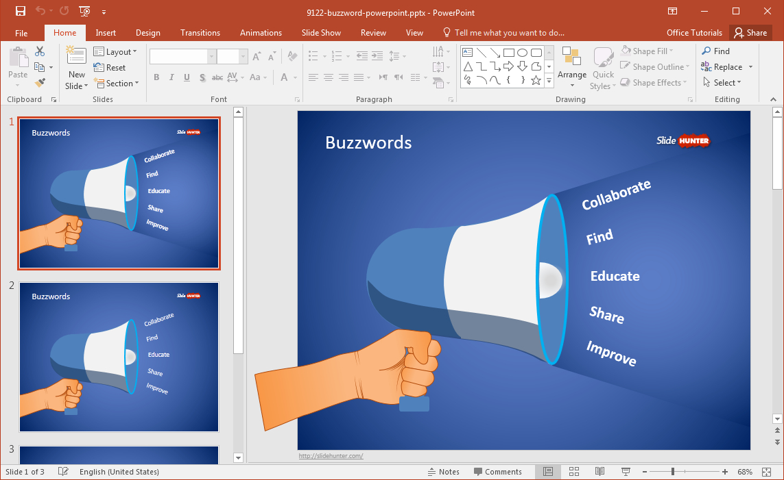 Free Buzzword Powerpoint Template With Powerpoint Replace Template