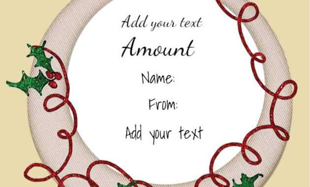 Free Christmas Gift Certificate Template | Customize Online with Christmas Gift Certificate Template Free Download