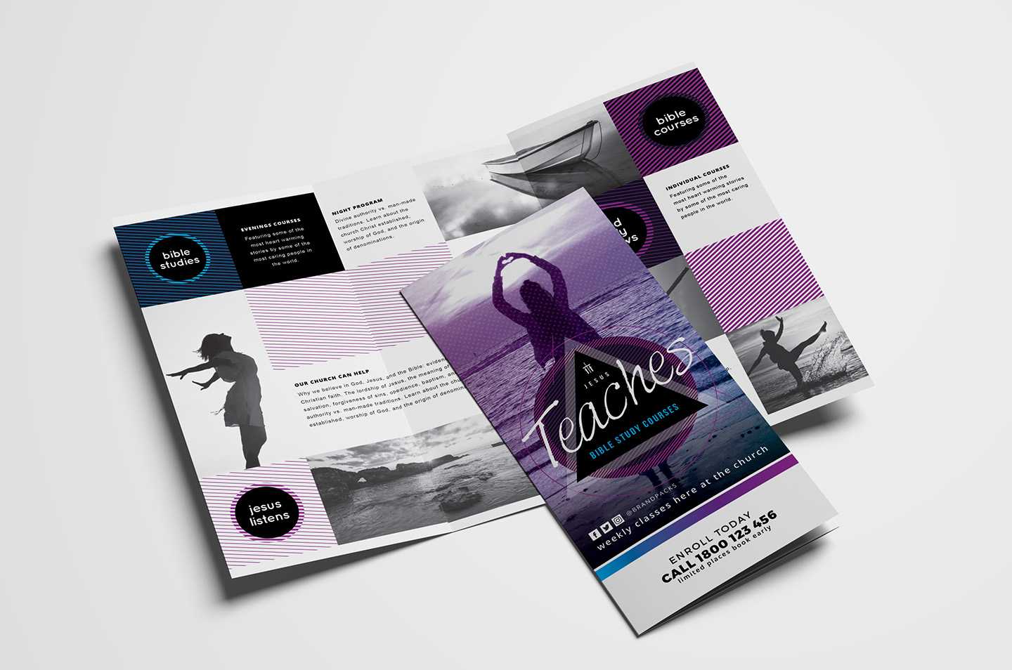 Free Church Templates – Photoshop Psd & Illustrator Ai For Brochure Template Illustrator Free Download