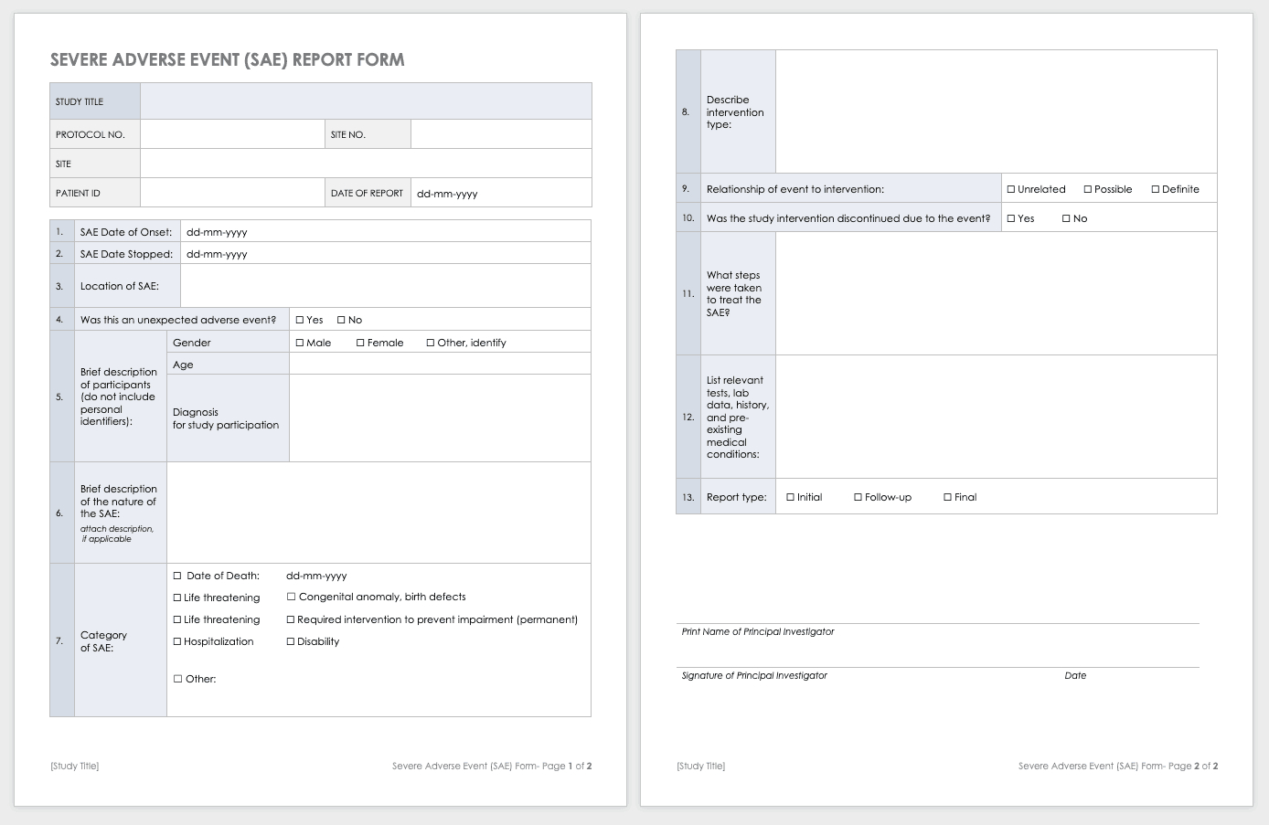 Free Clinical Trial Templates | Smartsheet Throughout Clinical Trial Report Template