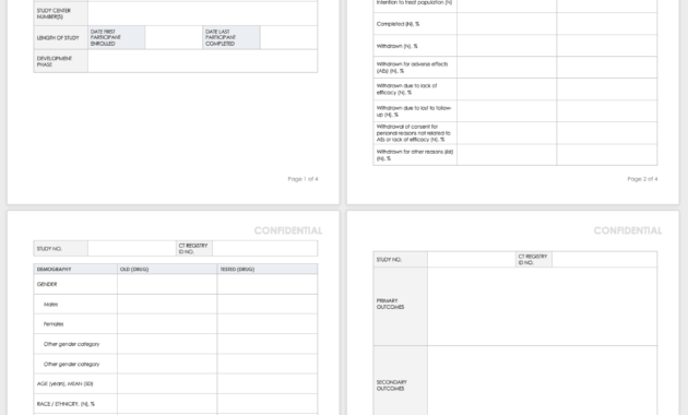 Free Clinical Trial Templates | Smartsheet with Clinical Trial Report Template