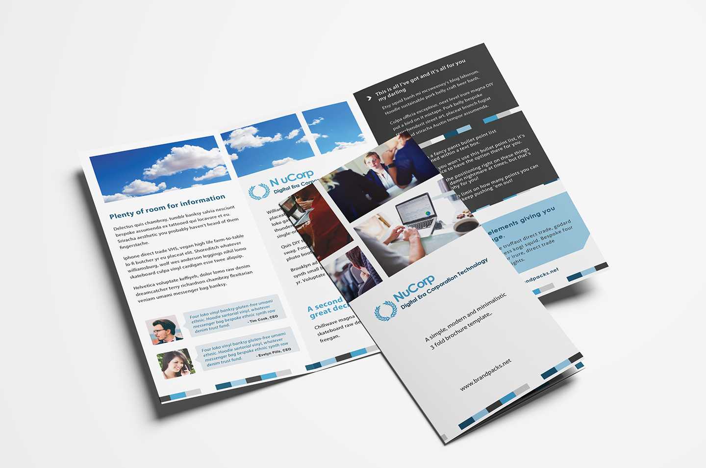 Free Corporate Trifold Brochure Template In Psd, Ai & Vector Regarding 3 Fold Brochure Template Free