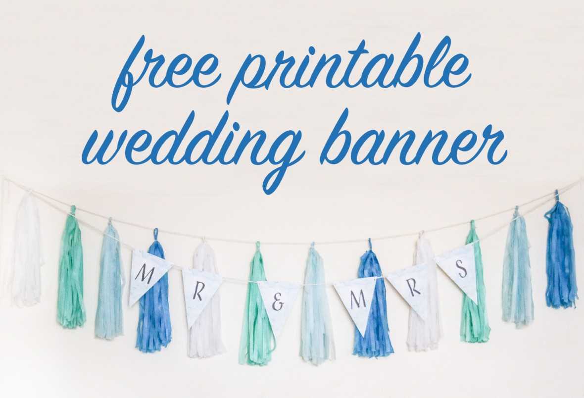 Free Diy Printable Wedding Banner With Regard To Free Bridal Shower Banner Template