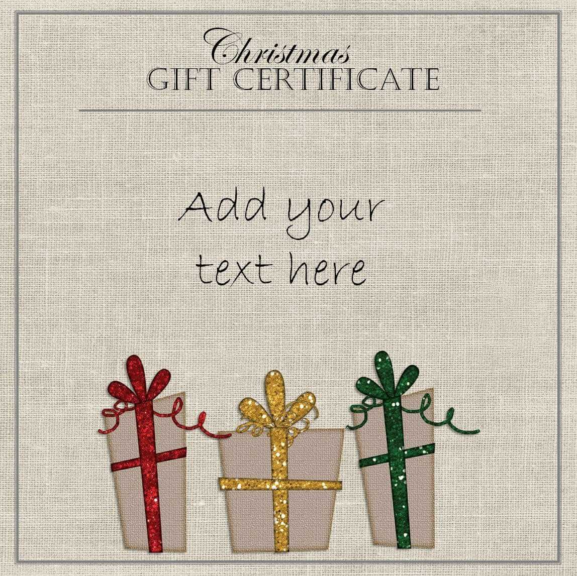 Free Download Gift Certificate Inspirational Free Christmas Inside Christmas Gift Certificate Template Free Download