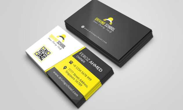 Free Driving School Business Card Psd Template - Creativetacos in Free Business Card Templates In Psd Format