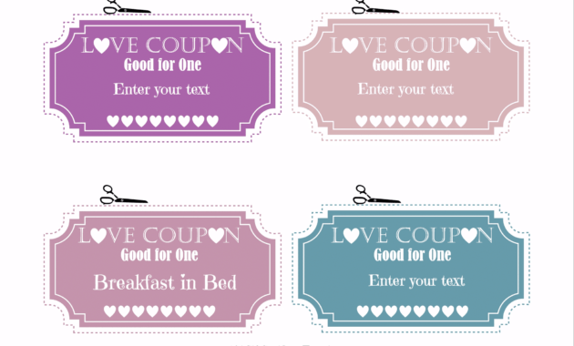 Free Editable Love Coupons For Him Or Her intended for Love Coupon Template For Word