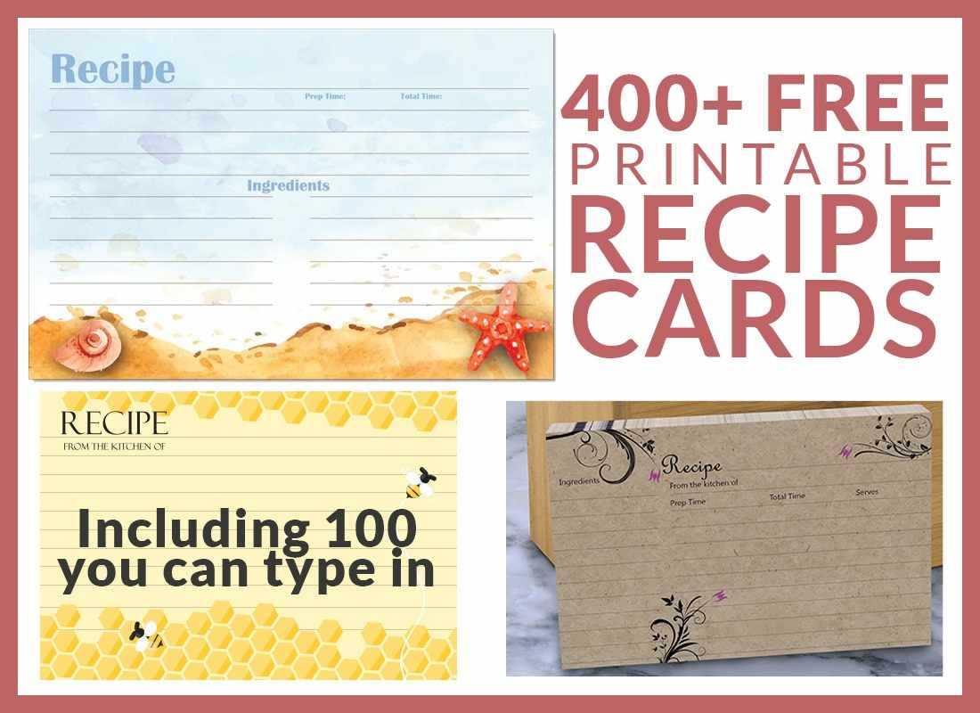 Free Editable Recipe Card Templates For Microsoft Word Free For Microsoft Word Recipe Card Template