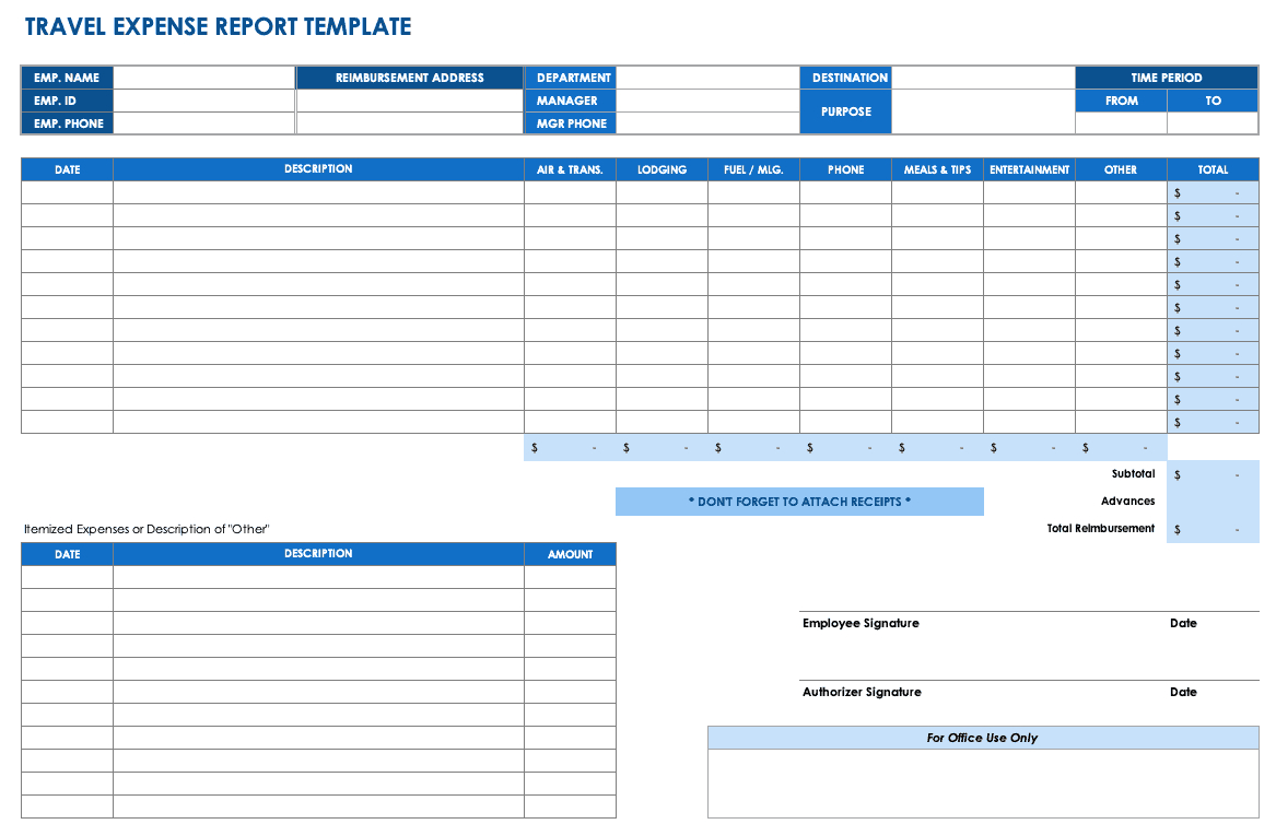 Free Expense Report Templates Smartsheet In Quarterly Report Template Small Business
