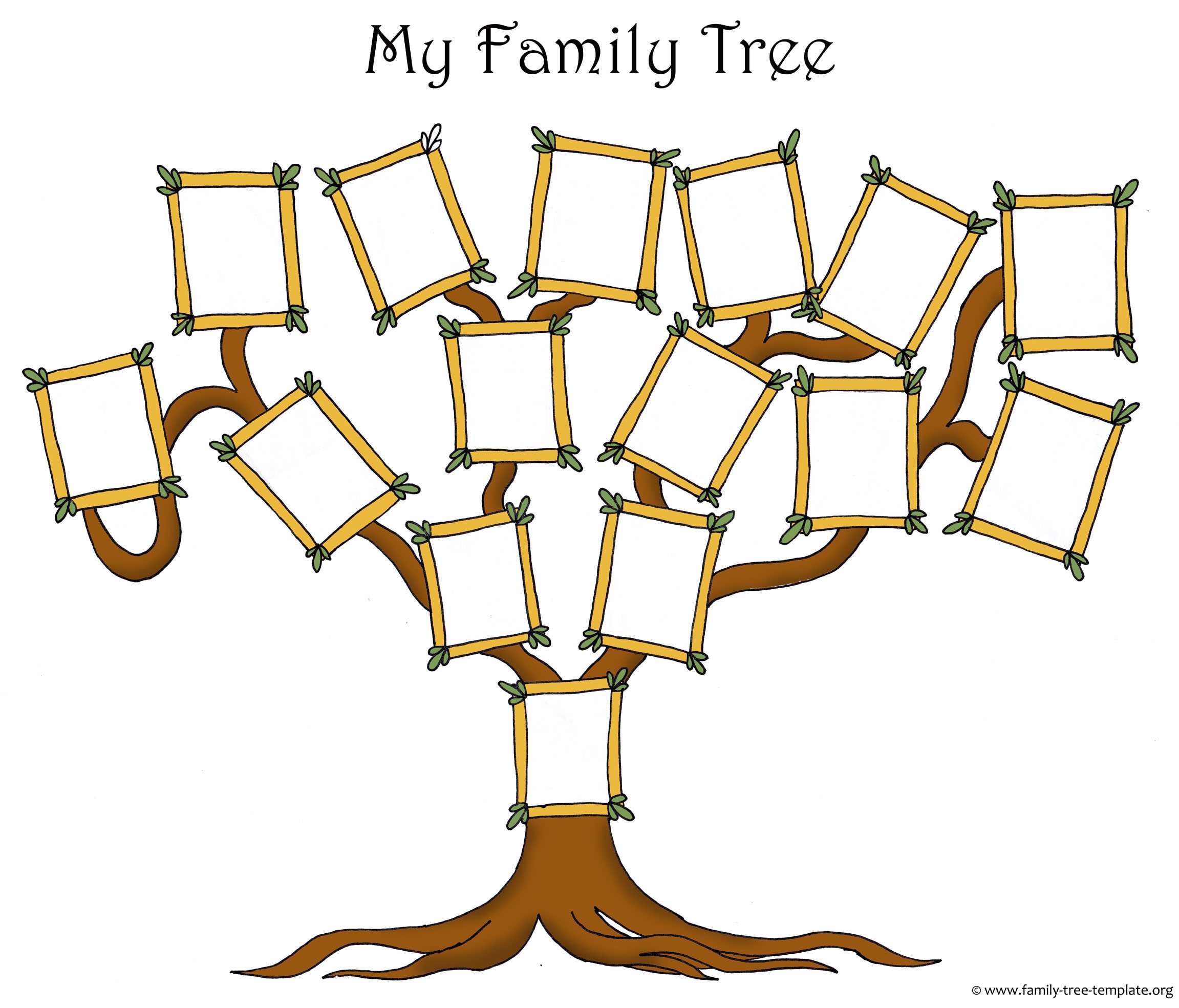 Free Family Tree Template Designs For Making Ancestry Charts In Fill In The Blank Family Tree Template