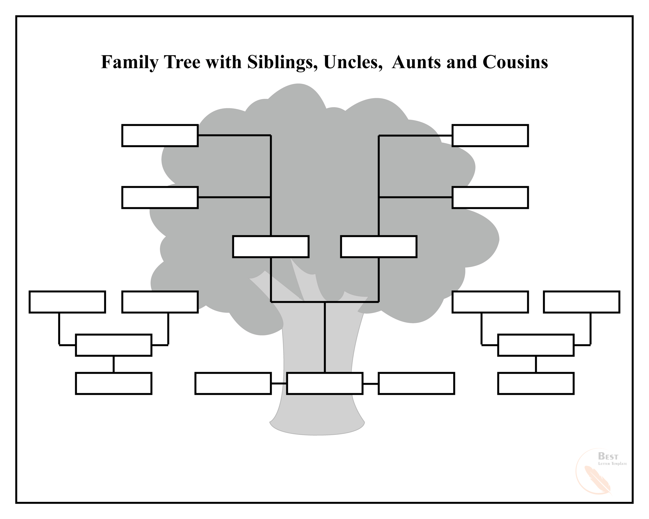 Free Family Tree Template – Pdf, Excel, Word & Google Doc Inside 3 Generation Family Tree Template Word