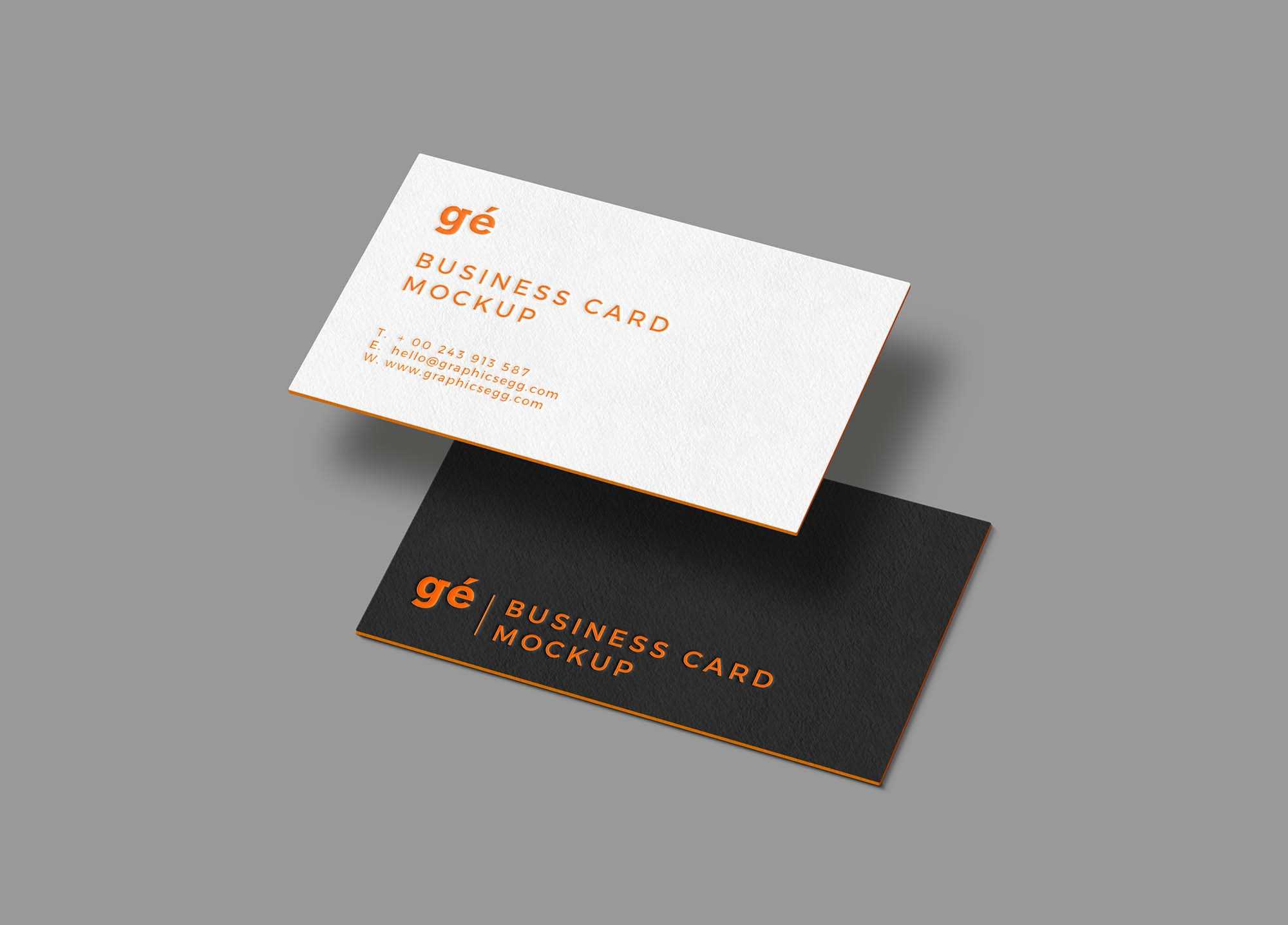 Free Floating Business Cards Mockup (Psd) With Iphone Business Card Template