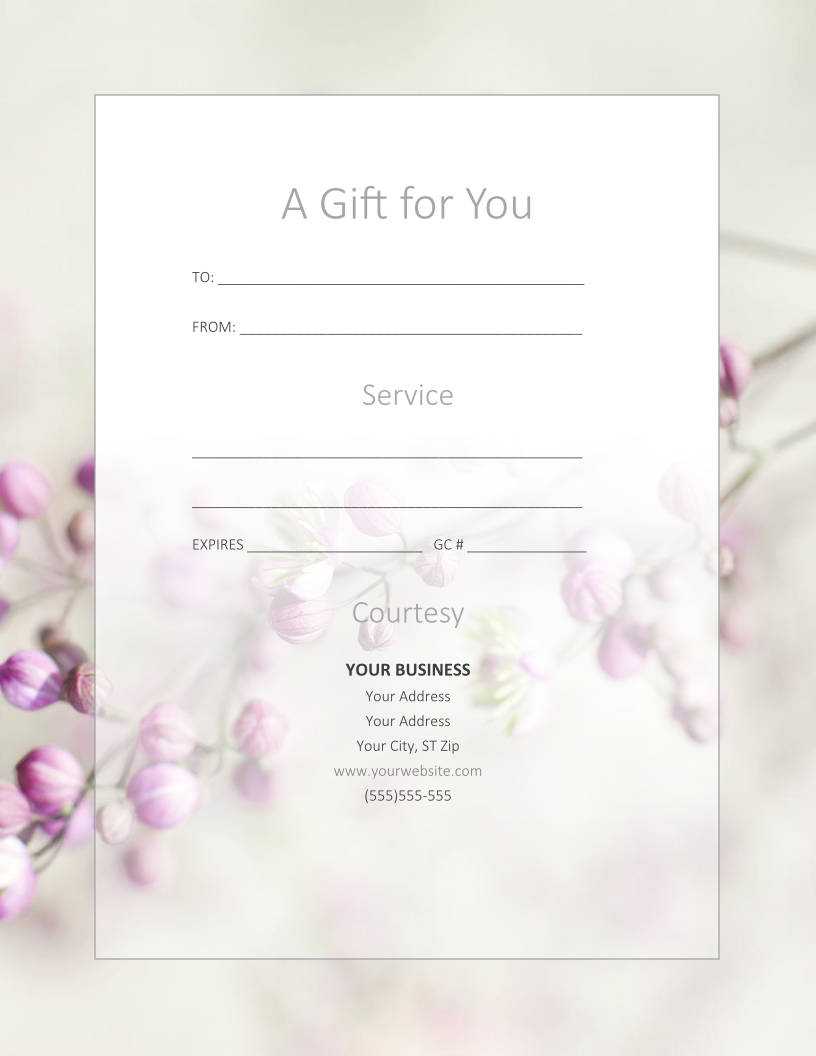 Free Gift Certificate Templates For Massage And Spa In Massage Gift Certificate Template Free Printable