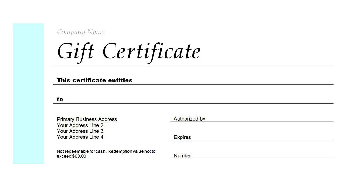 Free Gift Certificate Templates You Can Customize Within Mock Certificate Template