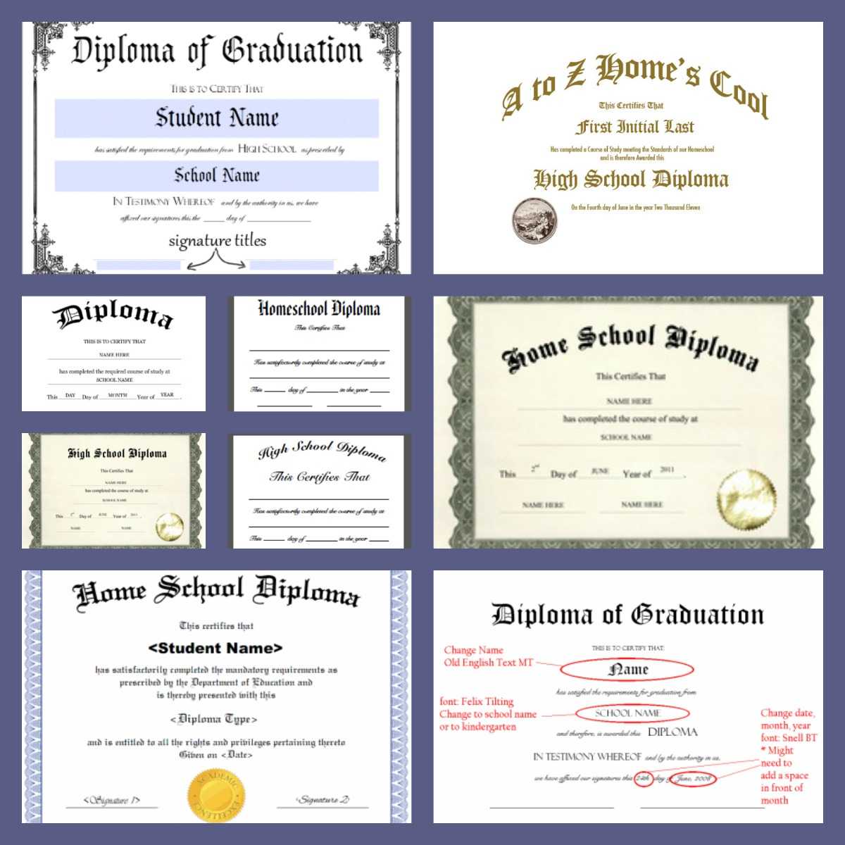 Free Homeschool Diploma Forms Online – A Magical Homeschool With Regard To 5Th Grade Graduation Certificate Template