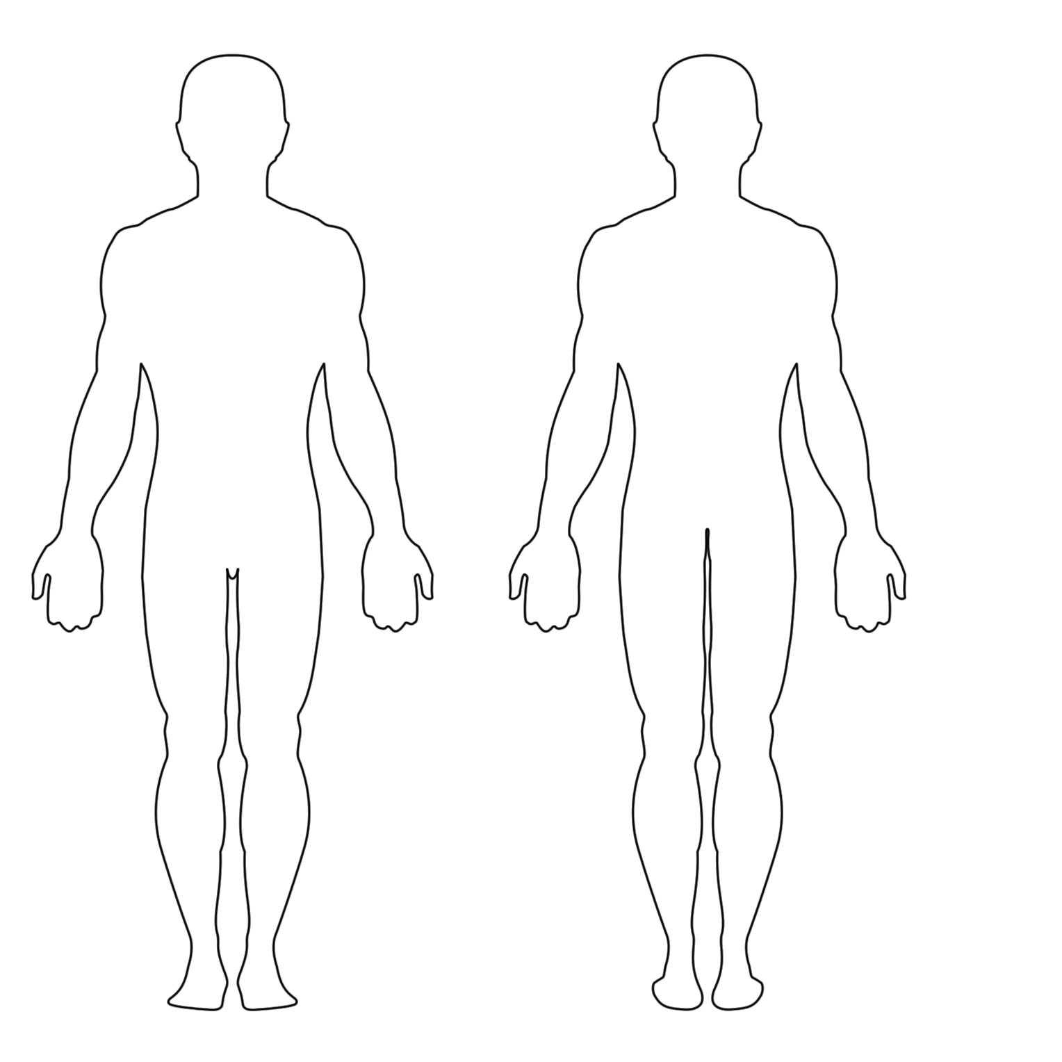 Blank Body Clipart Pertaining To Blank Body Map Template Professional