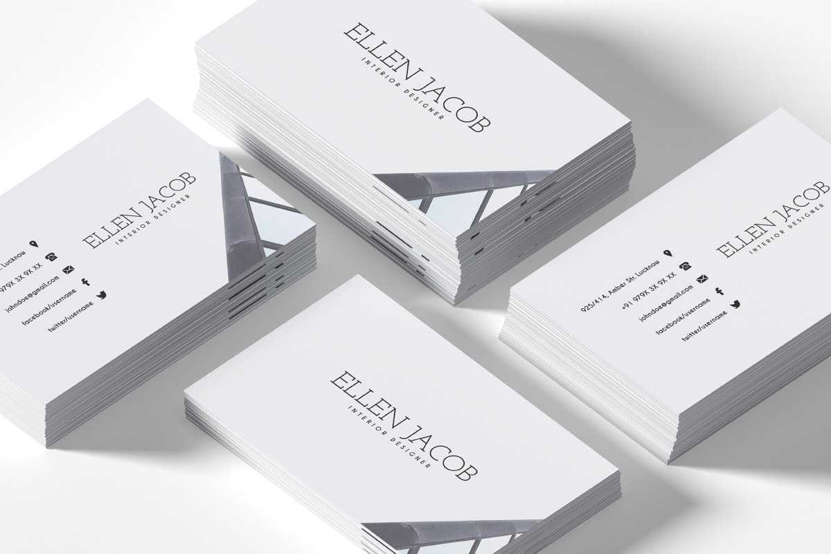 Free Interior Design Business Card Template – Creativetacos With Unique Business Card Templates Free