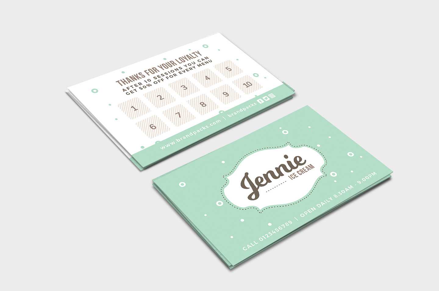 Free Loyalty Card Templates – Psd, Ai & Vector – Brandpacks For Customer Loyalty Card Template Free