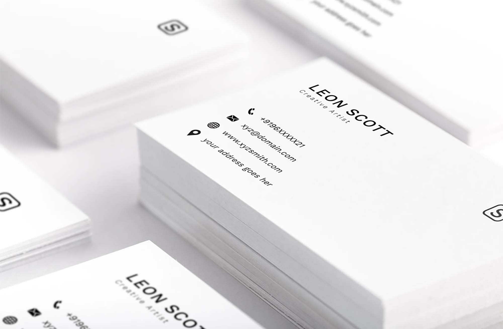 Free Minimal Elegant Business Card Template (Psd) For Create Business Card Template Photoshop