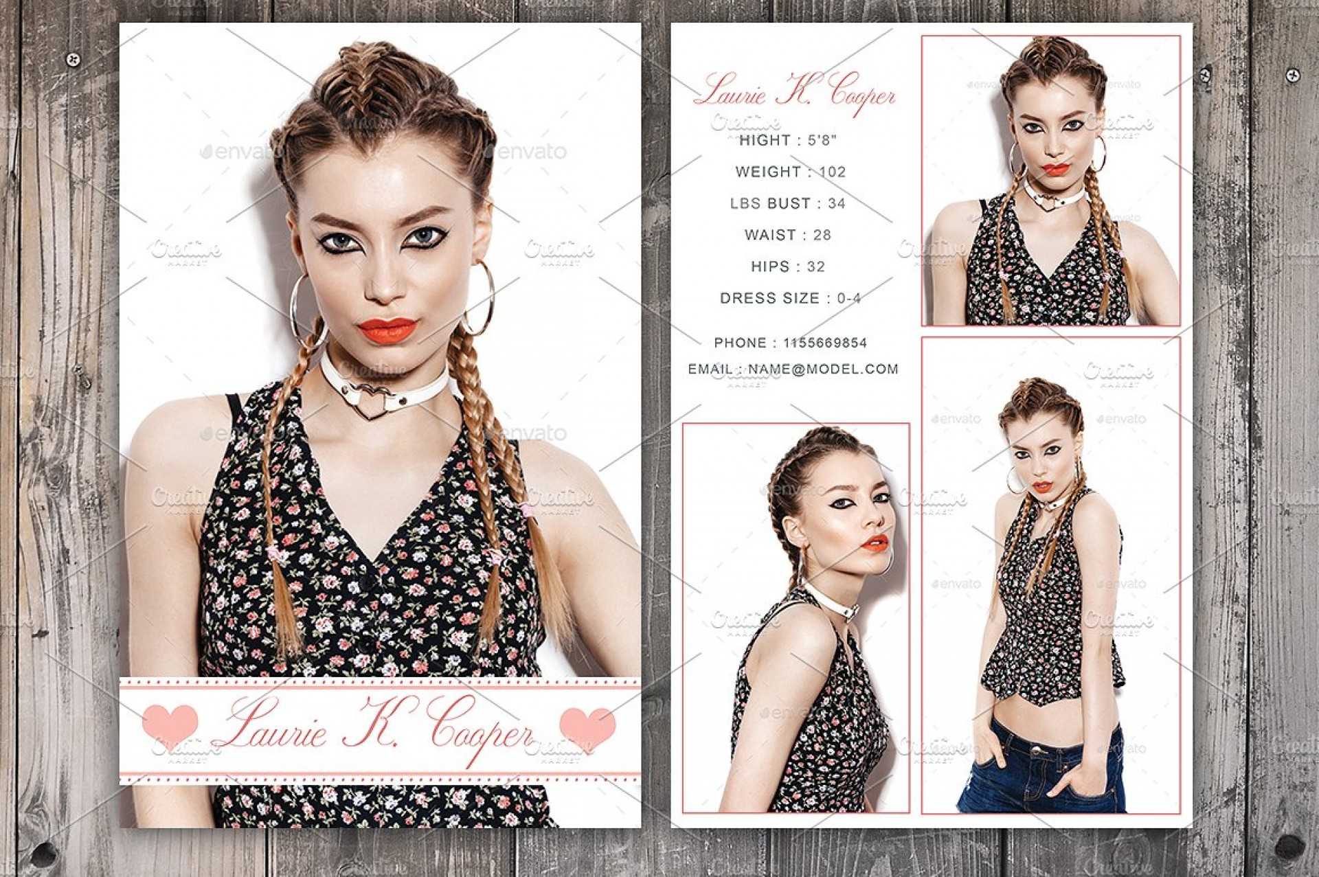 Free Model Comp Card Templates – C Punkt For Zed Card Template