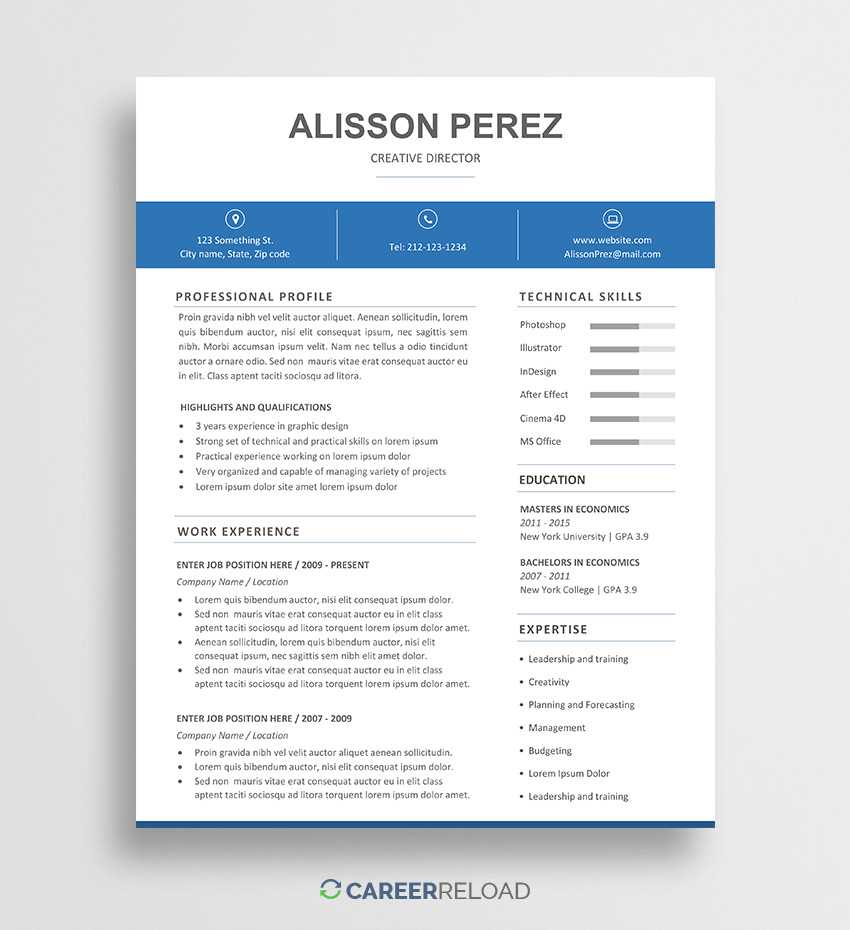 Free Modern Resume Templates Microsoft Word – Zohre For Microsoft Word Resume Template Free