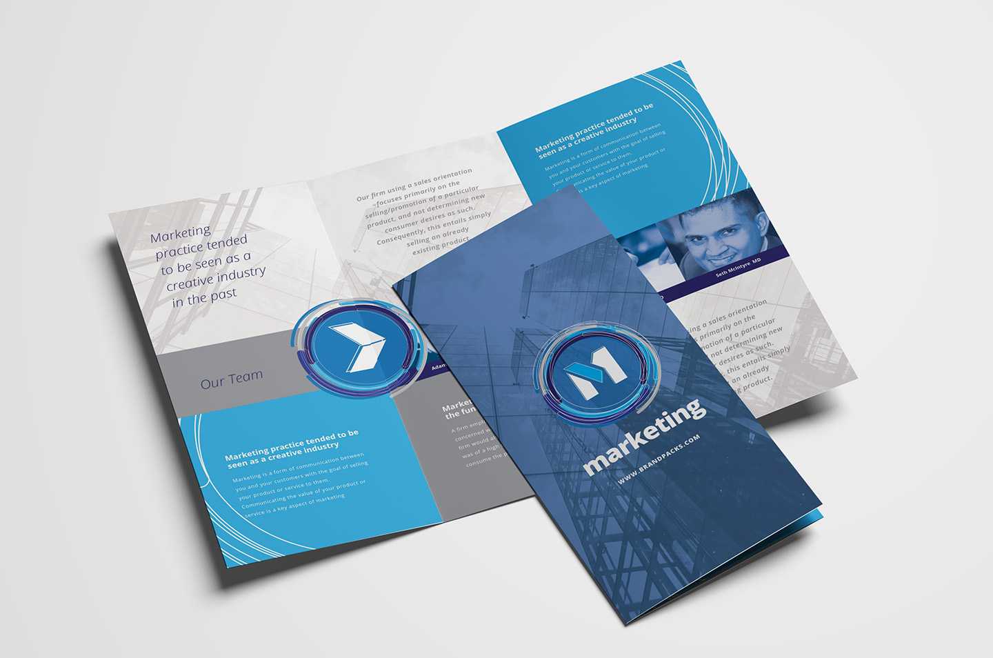 Free Multipurpose Trifold Brochure Template For Photoshop Intended For Three Panel Brochure Template